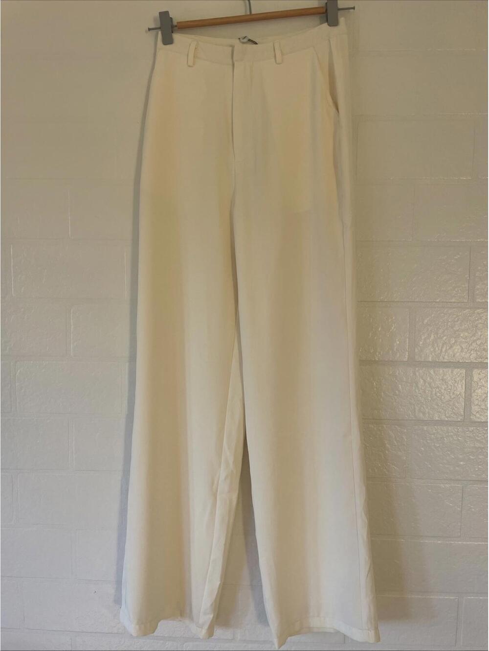 Revolve SNDYS Roma Pants in Ivory  Wide Leg Trousers size XXS NWT $148 msrp - Picture 7 of 10